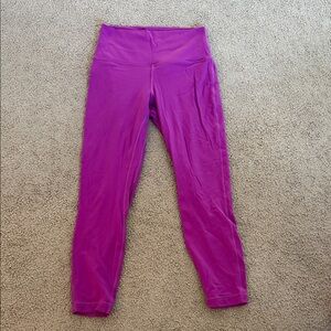 Lululemon 25” align  Purple Leggings size 8